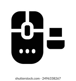 wireless mouse icon. vector glyph icon for your website, mobile, presentation, and logo design.