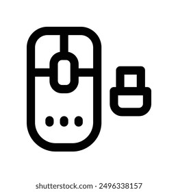 wireless mouse icon. vector line icon for your website, mobile, presentation, and logo design.