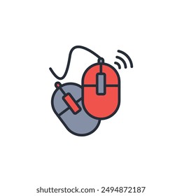 wireless mouse icon. vector.Editable stroke.linear style sign for use web design,logo.Symbol illustration.
