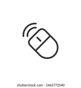 Wireless Mouse  - Line Vector Icon