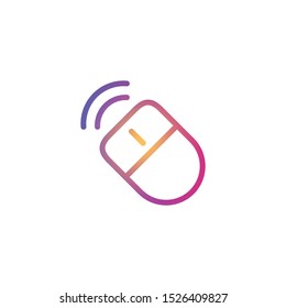 Wireless Mouse  - Line Vector Icon
