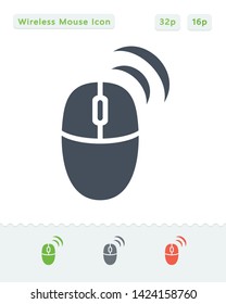 Wireless Mouse - Sticker Icons. A professional, pixel aligned icon.