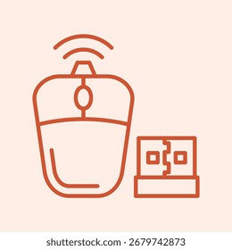 Wireless Maus trendy holen Design nützliche kreative Vektor Illustration Kunst bunter Hintergrund.eps