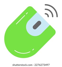 Wireless mouse vector design in trendy style, computer accessory icon