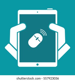 Wireless mouse - Vector flat minimal icon