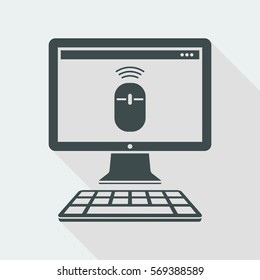 Wireless mouse - Vector flat minimal icon