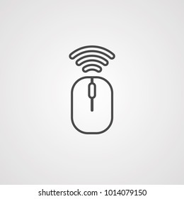 Wireless mouse vector icon