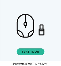 Wireless mouse vector icon