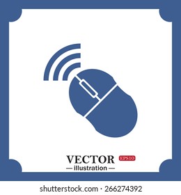 Wireless mouse, web icon. vector design