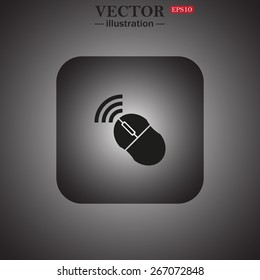  Wireless mouse, web icon. vector design