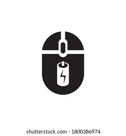 wireless mouse,battery mouse icon, Technology icon vector