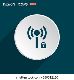 Wireless network access is closed, locked. icon. vector design