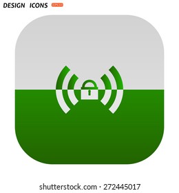 Wireless network access is closed, locked. icon. vector design