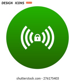 Wireless network access is closed, locked. icon. vector design
