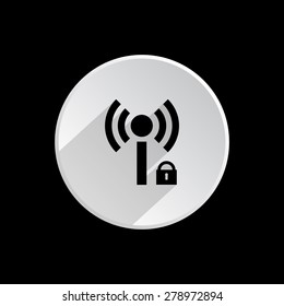 Wireless network access is closed, locked. icon. vector design