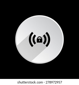 Wireless network access is closed, locked. icon. vector design