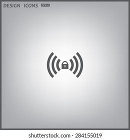 Wireless network access is closed, locked. icon. vector design