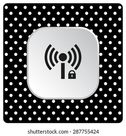 Wireless network access is closed, locked. icon. vector design