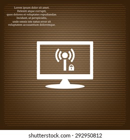 Wireless network access is closed, locked. icon. vector design