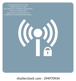 Wireless network access is closed, locked. icon. vector design