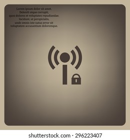 Wireless network access is closed, locked. icon. vector design