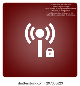 Wireless network access is closed, locked. icon. vector design