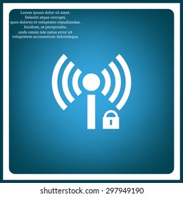 Wireless network access is closed, locked. icon. vector design