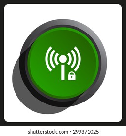 Wireless network access is closed, locked. icon. vector design