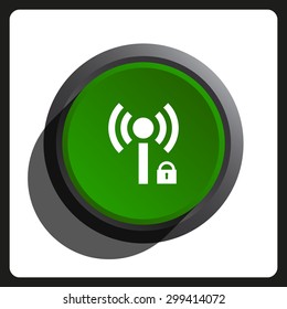 Wireless network access is closed, locked. icon. vector design