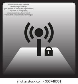 Wireless network access is closed, locked. icon. vector design