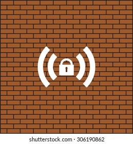 Wireless network access is closed, locked. icon. vector design