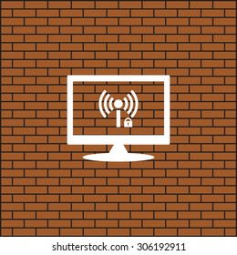 Wireless network access is closed, locked. icon. vector design