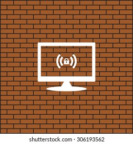 Wireless network access is closed, locked. icon. vector design