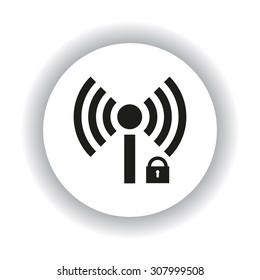 Wireless network access is closed, locked. icon. vector design