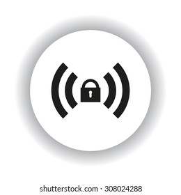 Wireless network access is closed, locked. icon. vector design
