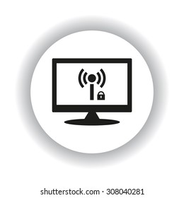 Wireless network access is closed, locked. icon. vector design