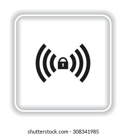 Wireless network access is closed, locked. icon. vector design