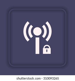 Wireless network access is closed, locked. icon. vector design