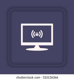 Wireless network access is closed, locked. icon. vector design