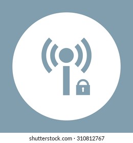 Wireless network access is closed, locked. icon. vector design