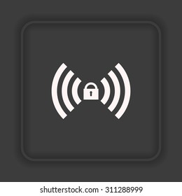 Wireless network access is closed, locked. icon. vector design