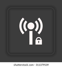 Wireless network access is closed, locked. icon. vector design