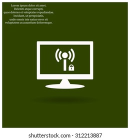 Wireless network access is closed, locked. icon. vector design