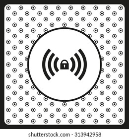 Wireless network access is closed, locked. icon. vector design