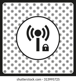 Wireless network access is closed, locked. icon. vector design