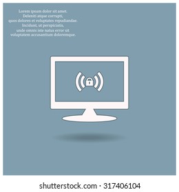 Wireless network access is closed, locked. icon. vector design