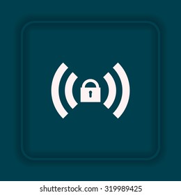 Wireless network access is closed, locked. icon. vector design