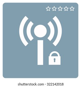 Wireless network access is closed, locked. icon. vector design