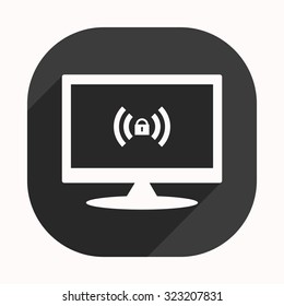 Wireless network access is closed, locked. icon. vector design