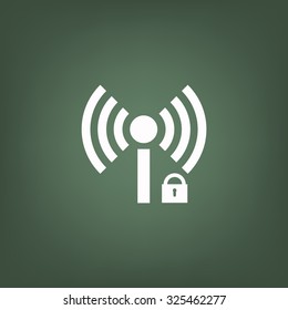Wireless network access is closed, locked. icon. vector design